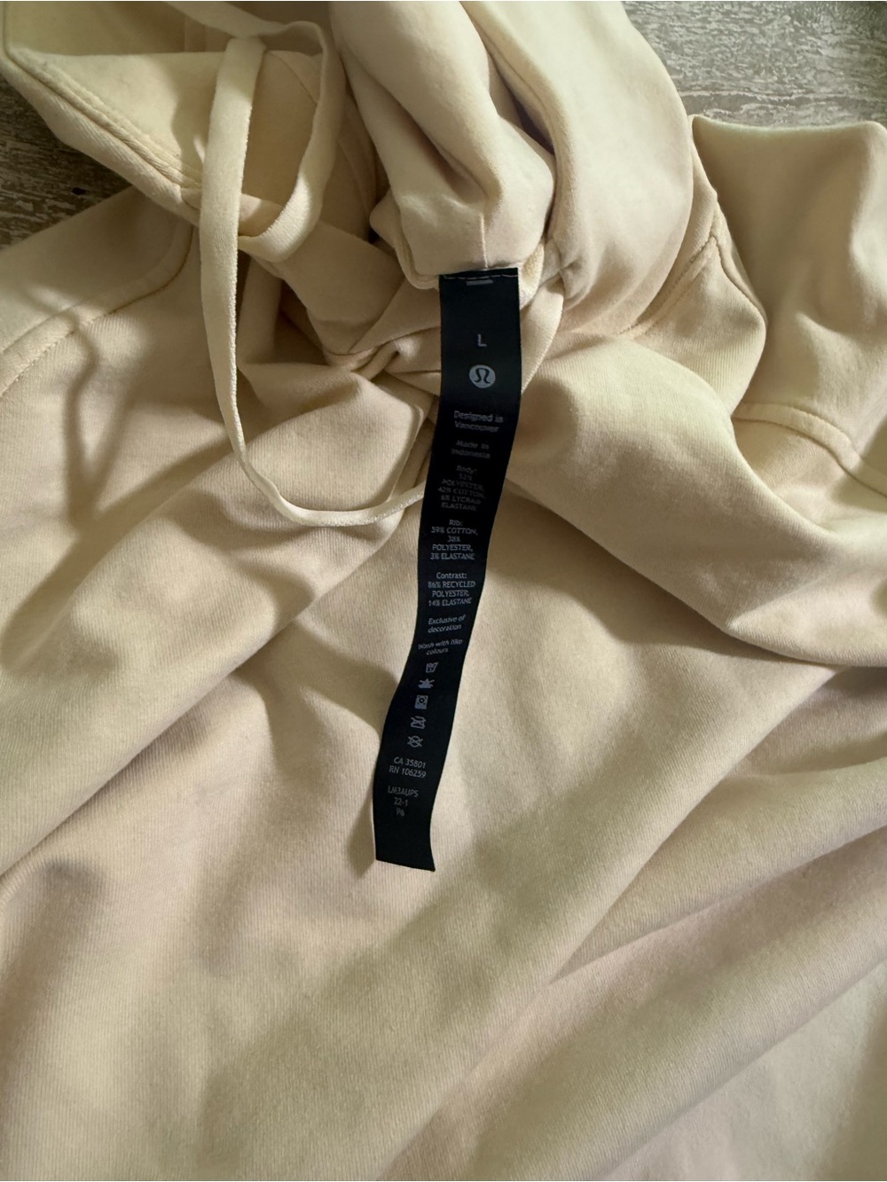 lululemon athletica Cream Pullover Hoodie